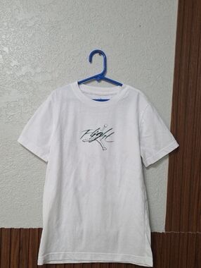 Jordan White Short-Sleeve T-Shirt with Green Logo